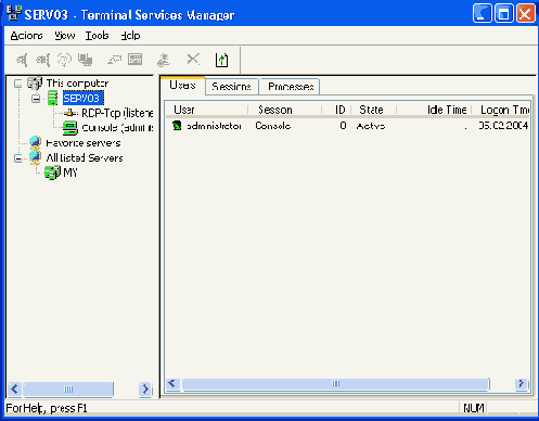  Terminal Services Manager